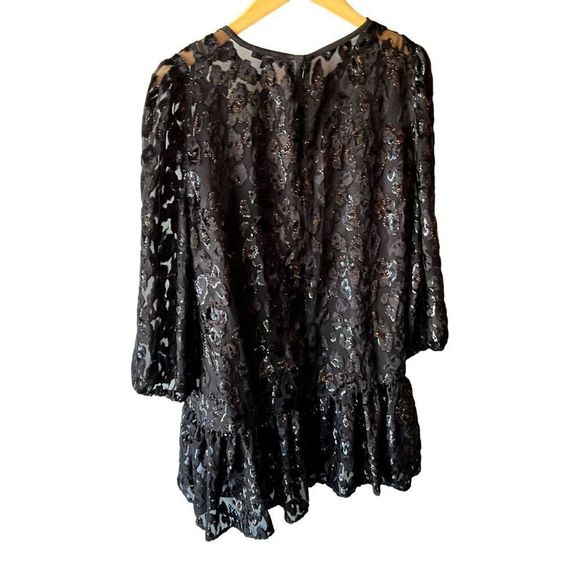 J. Crew Black Patterned Midi Dress - Picture 3 of 8